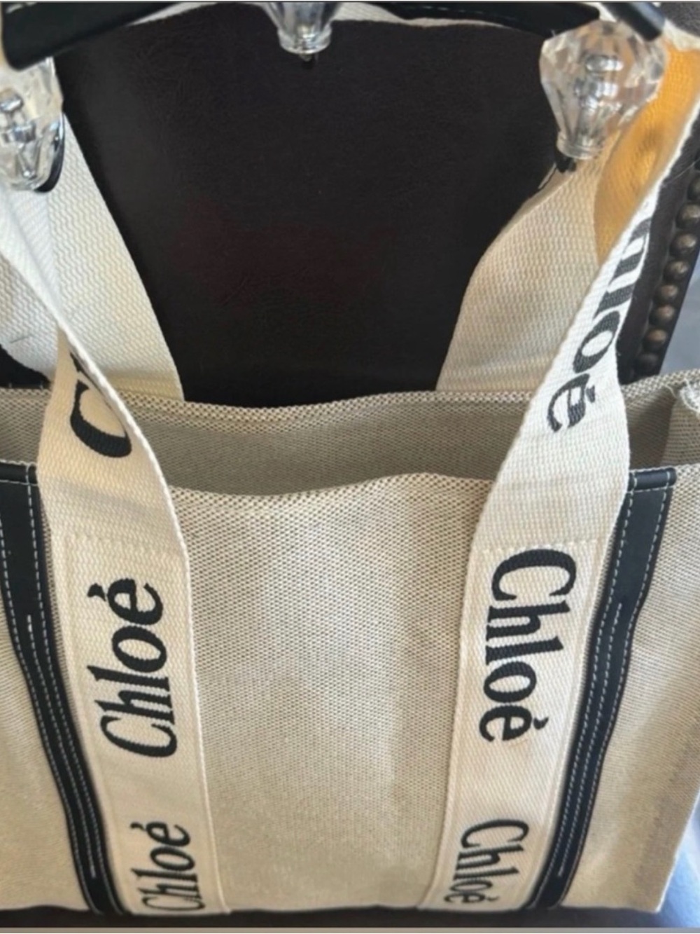 Chloé Woody Medium CANVAS Tote Bag $1,295.00 - Picture 9 of 13